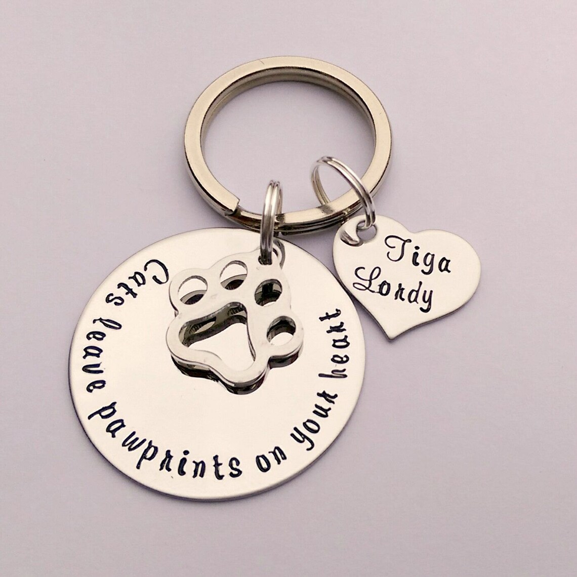 Personalised Cat Keyring Personalised Cat Keychain Cats Etsy UK