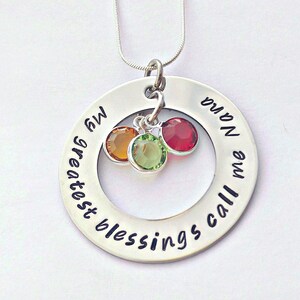 Personalised Nana necklace - Nan gift - My Greatest blessings call me - gift for Mum Nan Nanny Grandma Granny Nana Grammy - gift for her