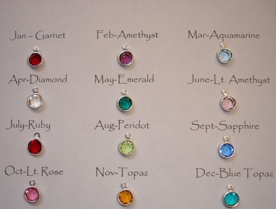 Birthstone crystal add on