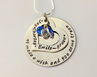 Personalised Mum necklace - gift for mum - gift from kids for mum - new mum gift - new mum necklace - present for mum - mum jewellery - wish
