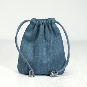 Lined Cotton Drawstring Pouch: Small Eco-friendly Gift Bag, Storage for Jewelry, Cables
