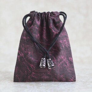 Klein gevoerd zakje met trekkoord: katoenen tas met batikprint voor kleine geschenken, duurzame sieradenopslag, 7 x 10 cm / 10 x 12 cm