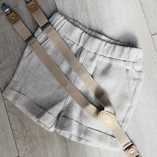 Boys Linen Shorts Etsy