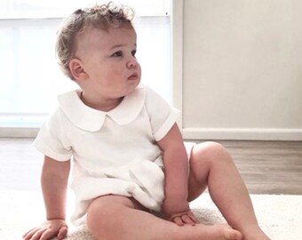 linen baptism outfit