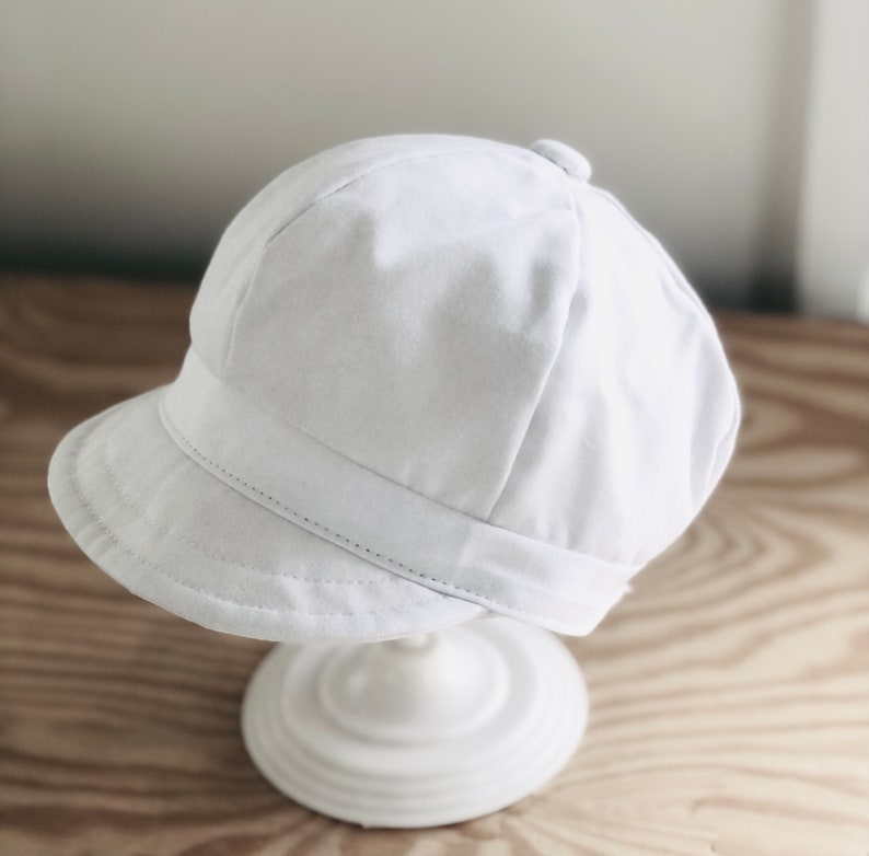 Baby Boys White Cotton Newsboy Pageboy Hat Cap Sizes 0006 for Etsy