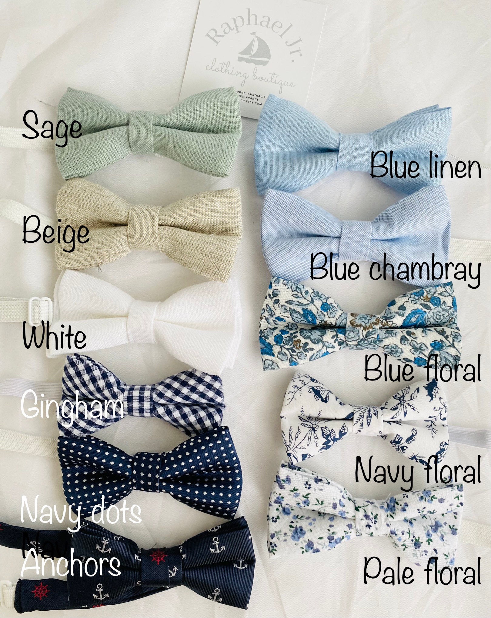 Solid KT Steel Blue Bow Tie  Men's, Women's, Kid's & Baby's