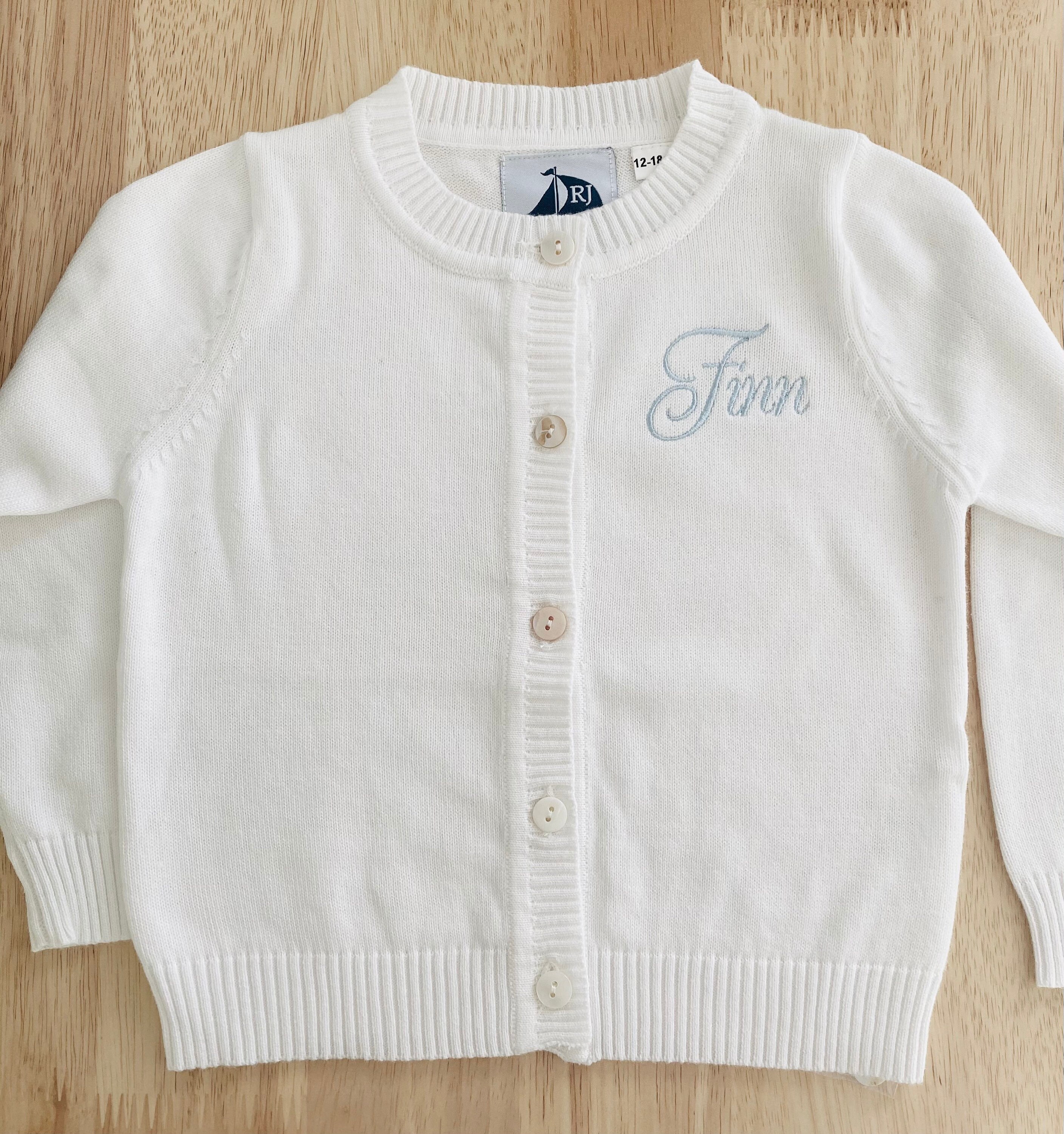 Baby Boy or Girl White Christening Baptism Cardigan Sweater Etsy