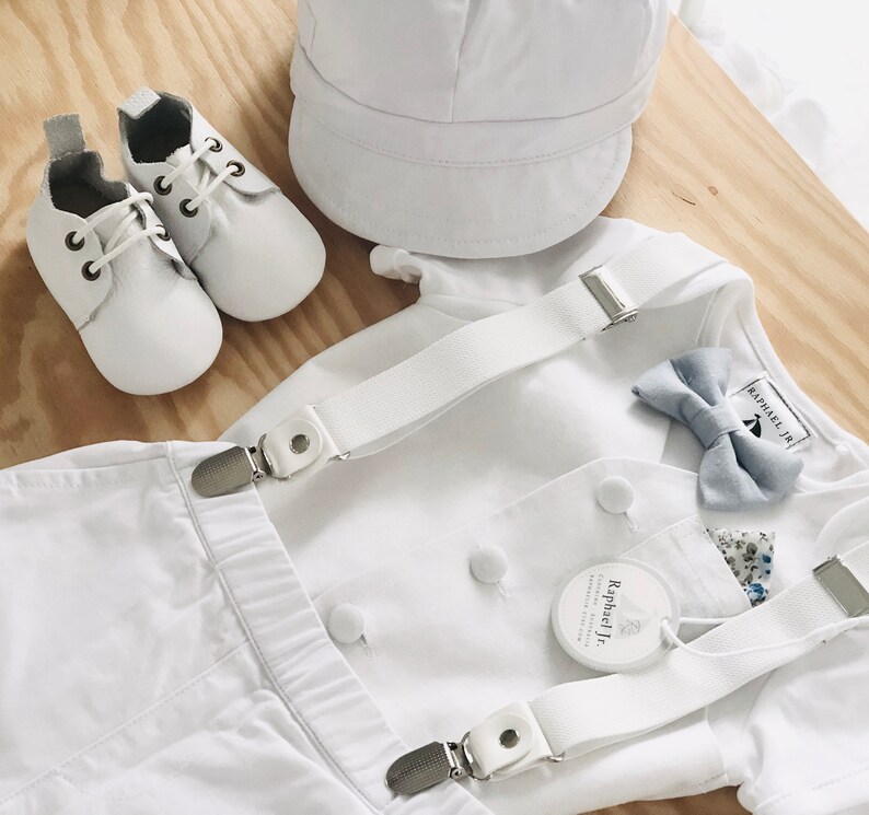 Baby boy 100 cotton summer Baptism outfit with White Etsy