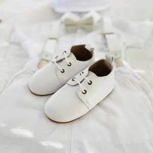 Genuine leather white baby christening baptism shoes from 0-6m to 2 years. image 5