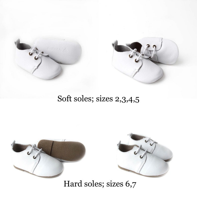 Genuine leather white baby christening baptism shoes from 0-6m to 2 years. image 4