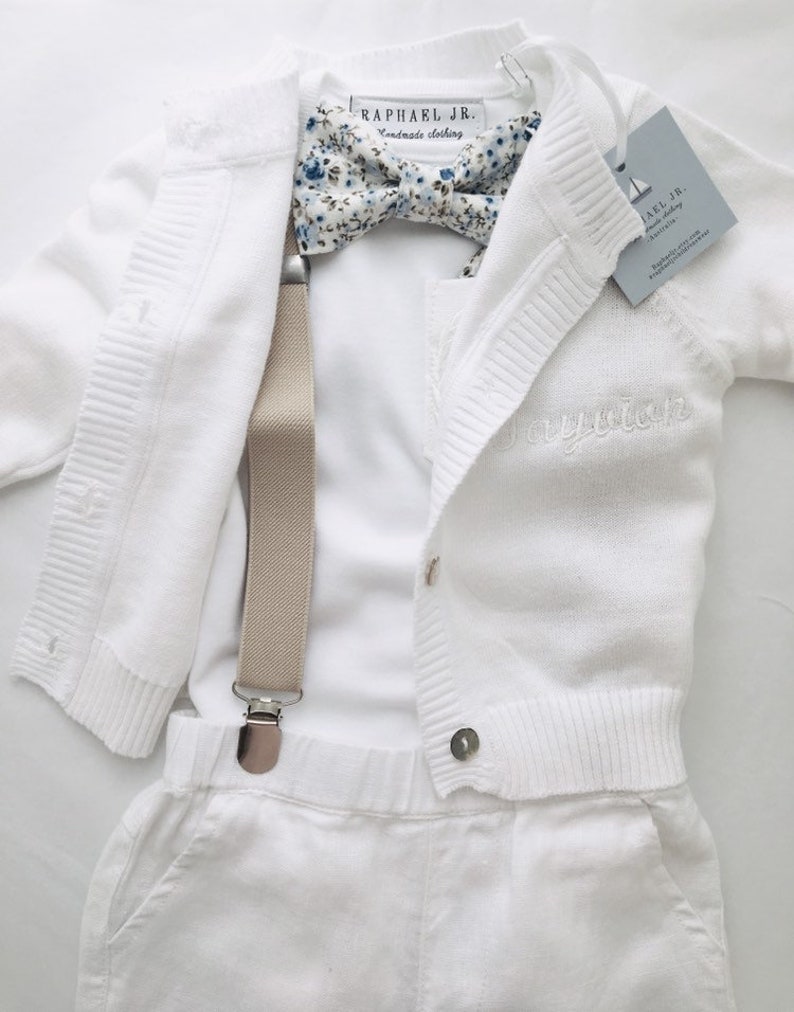 baby girl white christening cardigan