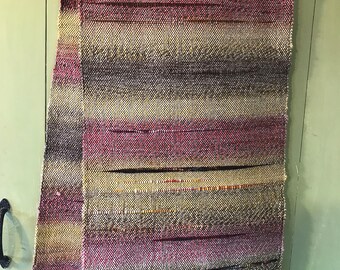 Hand woven “Sunset” Saori, shawl, scarf, wrap,