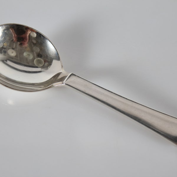 Danish Georg Jensen Art Deco Pyramid Sterling Silver Cutlery by Harald Nielsen 1927. Jam Spoon 13.5 cm with stamp used after 1945