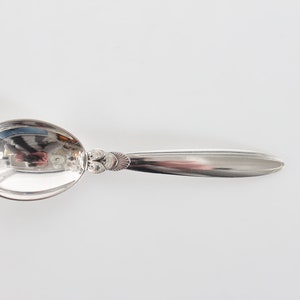 Danish Georg Jensen Art Deco Cactus Sterling Silver by Gundroph Albertus in 1930. Small Serving Spoon L 16.8 cm. From the period after 1945