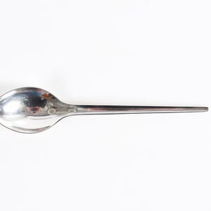 Danish Georg Jensen &quot;Argo&quot; Sterling Silver Cutlery by Magnus Stephensen designed in 1961. Soup Spoon L. 19,5 cm