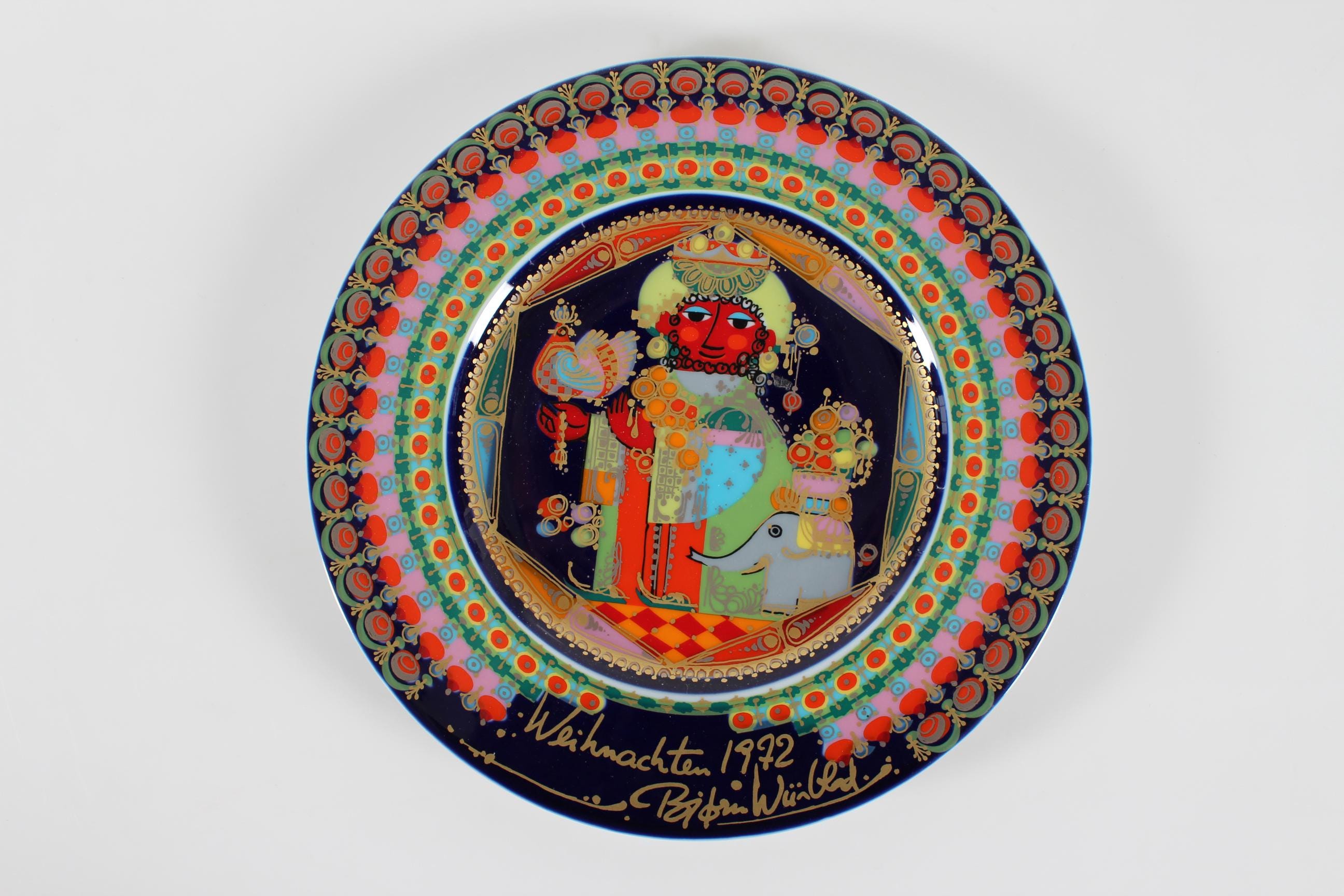 ローゼンタールクリスマスプレート、Bjorn Wiinblad 1972年製