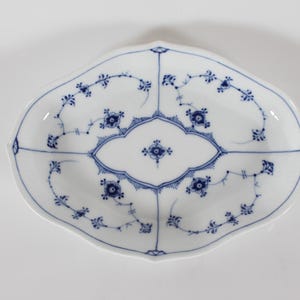 Royal Copenhagen Blue Fluted Plain Small Serving Platter /Dish No 147. Stamp from the period 1894-1922 - Hand-painted in Copenhagen Denmark