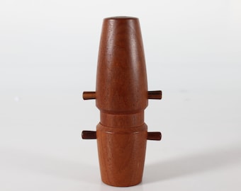 RARE IHQ Jens Harald Quistgaard Salt and Pepper Mill. Two in One. Made of Teak with peugeot grinder. Mid-century Denmark