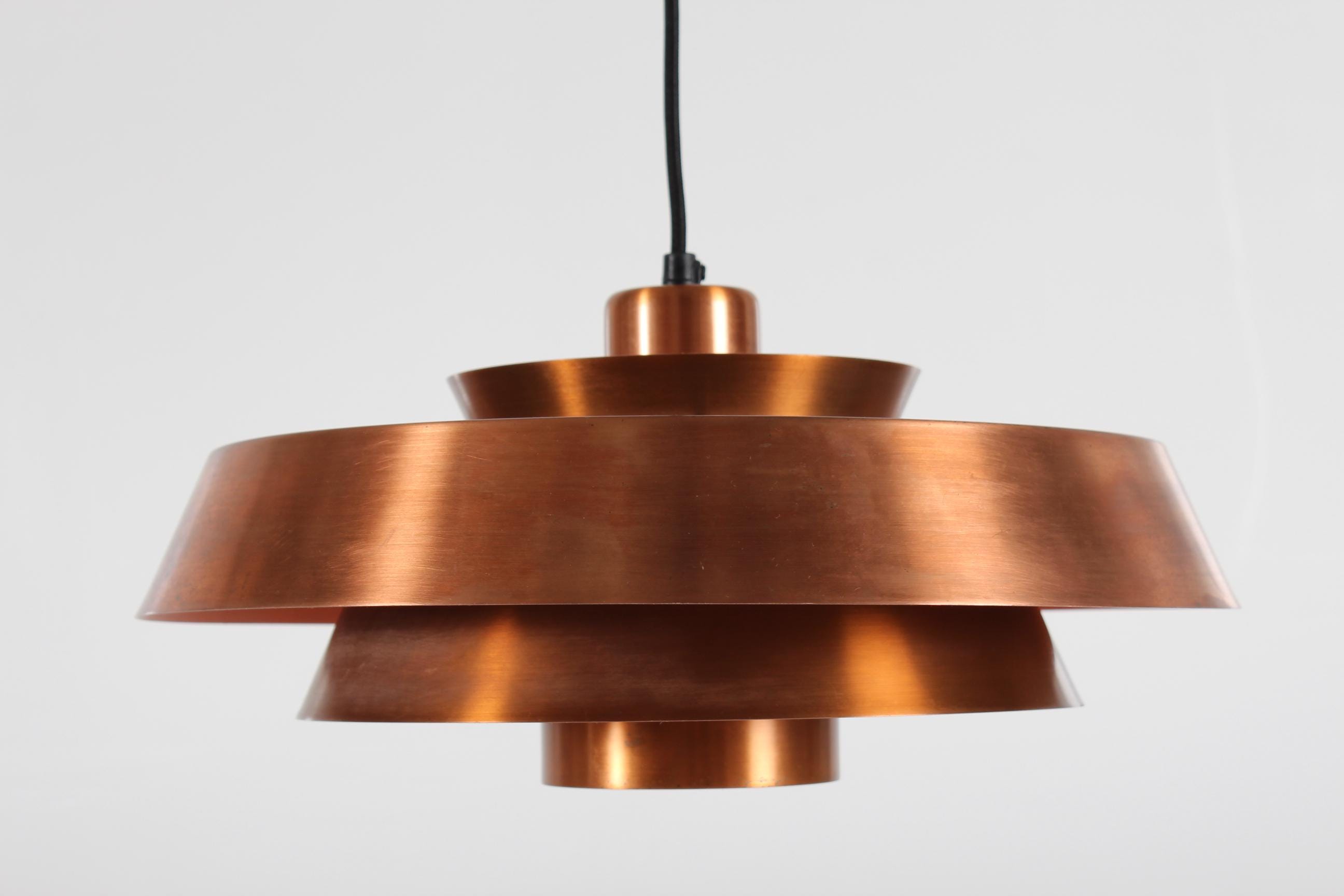 Jo Hammerborg Copper Nova Ceiling Lamp. It's Designed I 1963 Jo Hammerborg Copper Nova Ceiling Lamp. It's Designed I 1963