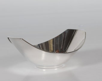 Danish Silver Boat Shaped Candy Bowl made by Cohr Silver in the 1960s in Denmark, Sterling Silver 925s. Danish Mid-century Silver