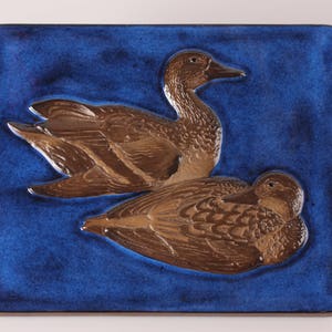 Royal Copenhagen + Aluminia.  Duck Wall Decor no 560/2903 by danish artist Leif Rydeng  made in the mid century period