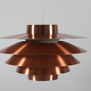 Sven Middelboe Copper VERONA Pendant Ø 39 cm. It&#39;s made by Nordisk Solar A/S in Denmark in the Mid-century Period 1970s