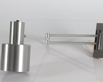 Jo Hammerborg Horisont Wall Lamp. It&#39;s made of brusted metal and gray lacquer by the Danish Lamp manufacturer Fog and Mørup in Denmark 1970s
