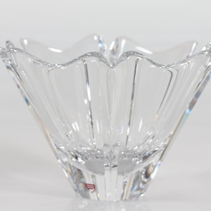 Orrefors Sweden Orion Grande ciotola in cristallo progettata da Lars Hellsten nel 1987 - Design scandinavo moderno