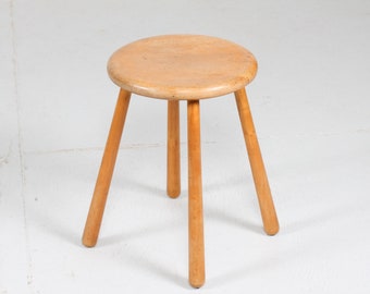 Dänischer Mid Century Mogens Lassen Stil Hocker. Aus massivem Holz mit 4 Beinen - Dänemark 1960er Jahre