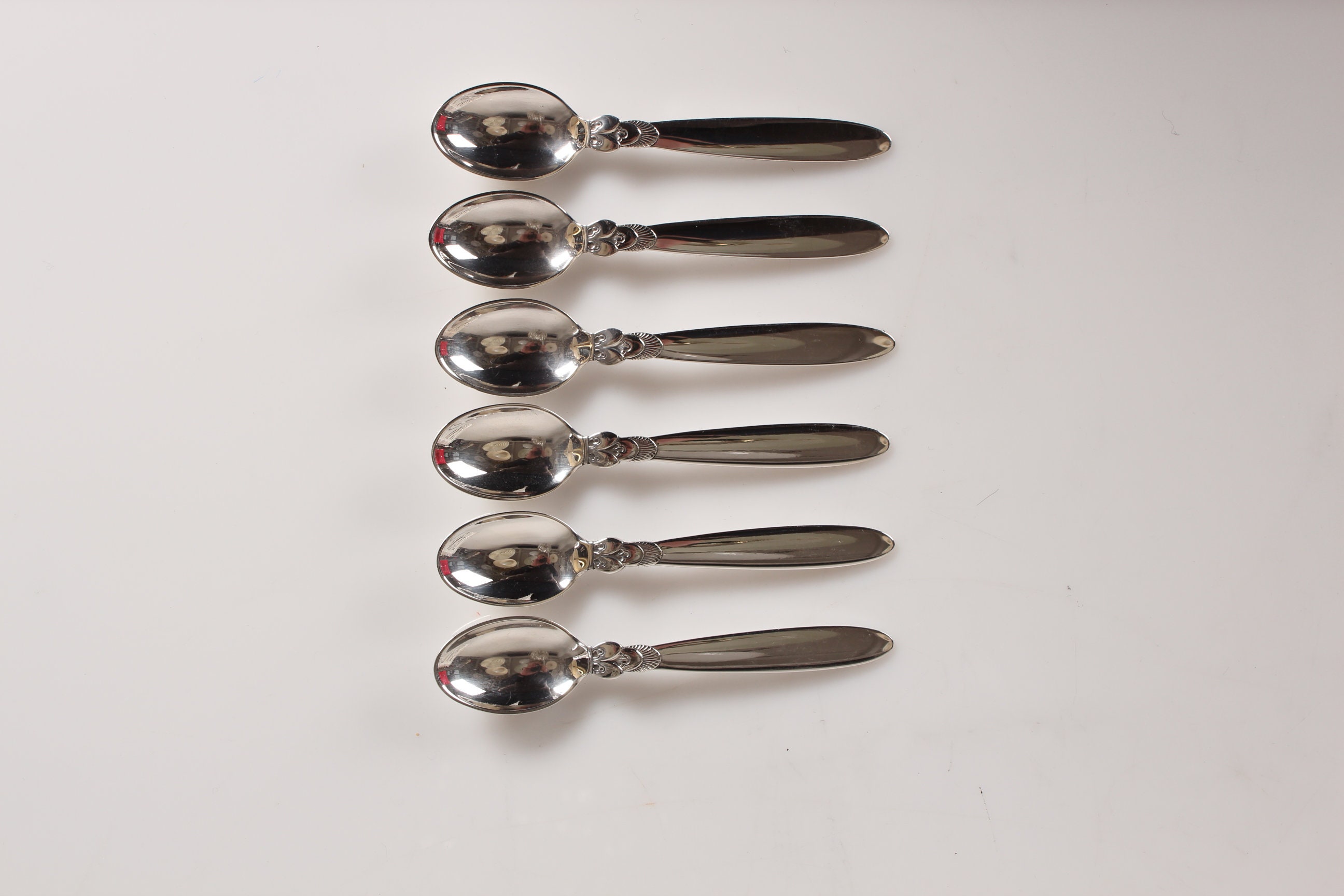 Georg Jensen Silver Serving Spoon, Large - Cactus/ Kaktus