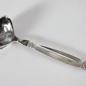 Danish Georg Jensen Art Nouveau Acanthus Sterling Silver Cutlery by Johan Rode 1917. Sauce Ladle 19 cm. From the period after 1945