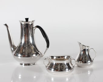 Cohr Denmark Silver Plate Tea Set, Hans Peter Jacobsen Tea Service