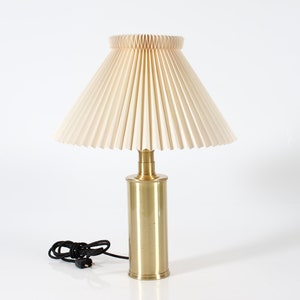 Le Klint Telescopic Table Lamp model 344 of Brass Designed by Biilmann-Petersen with Original Le Klint Lamp Shade. Made in Denmark image 1