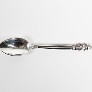 Danish Georg Jensen Art Nouveau Acorn 830s Silver Cutlery by Johan Rode 1915. Small Spoon 14.5 cm. With Stamp From 1930