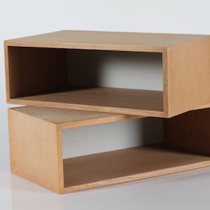 Danish Modern Two Wall Hanging Units made of Oak. Made in  Denmark 1980s by Aksel Kjersgaard, Odder, Kai Kristiansen style