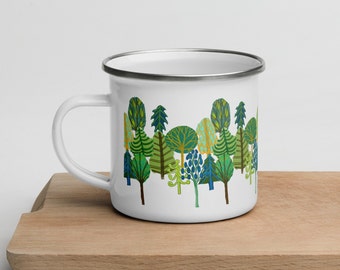 Trees Enamel Mug