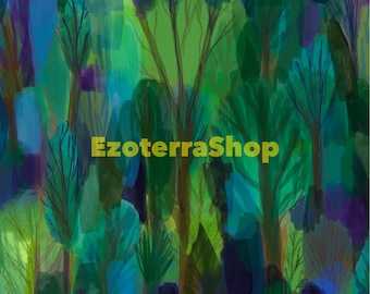 Yö ~ original painting ~ digital art ~ nature forest