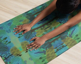 Wet Forest Yoga mat