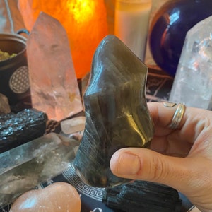 Black Moonstone Crystal Tower