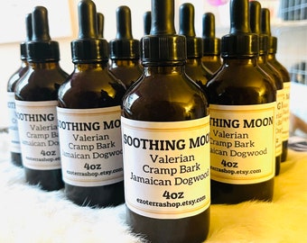 Soothing Moon - 4oz menstrual relief tincture - herbal natural remedy calm relax uterus period women wellness