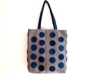 Leather Tote Bag, Everyday Bag, Pig Suede Leather, Lightweight