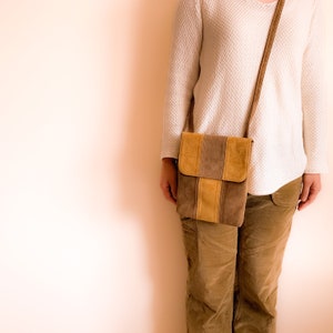 Flap Bag / Suede Leather / Flap Shoulder Bag / Flap Crossbody Bag