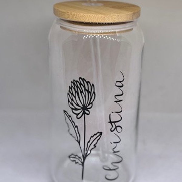 Personalized Glass Can Cup