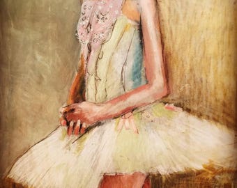 Ballet 'Perfectly poised' - Greetings card by Emma Franc 150mm square