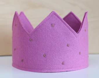 Hand Embroidered Wool Felt Birthday Crown
