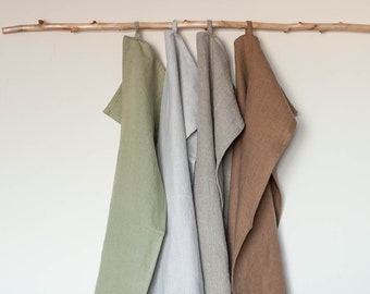 European Flax Linen Kitchen Towel: Durable Stone Washed Tea Towel