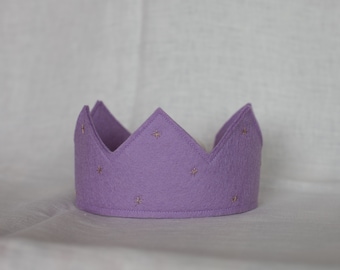 Violet Waldorf Crown Birthday Crown Dress up Crown Hand Embroidered crown