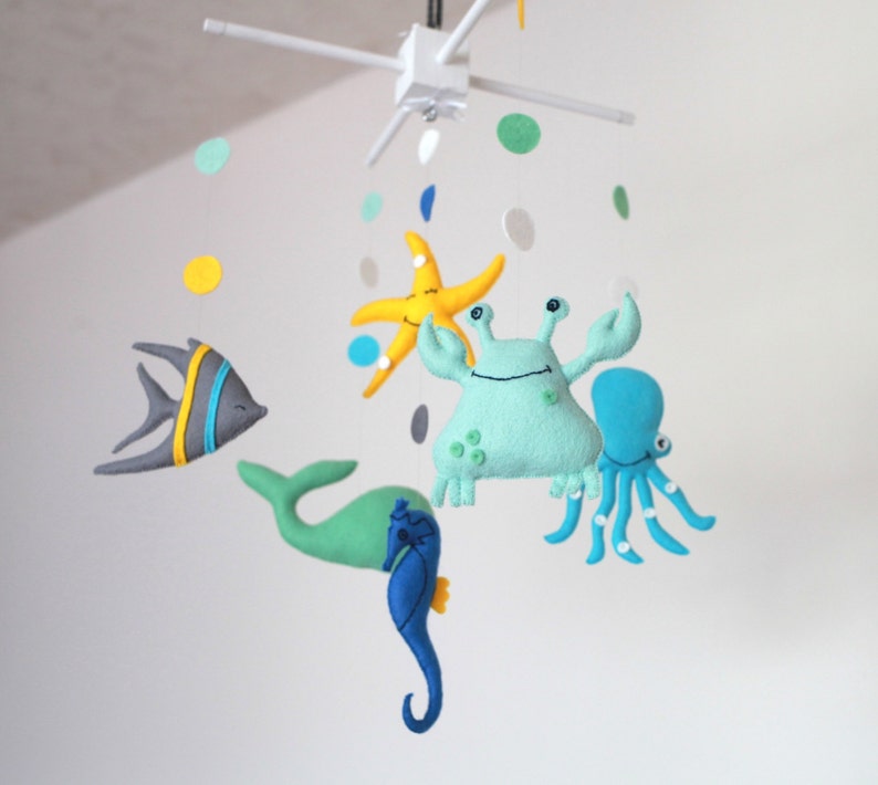 Sea Mobile Baby Mobilenursery Mobile Decor Cot Mobile Etsy