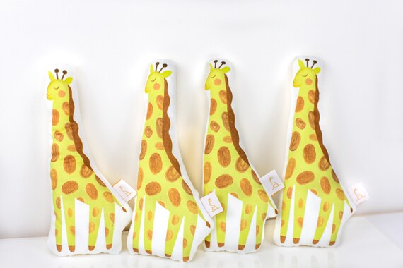 Giraffe Baby Comforter Baby Lovey Baby Gift Baby Rattle Etsy