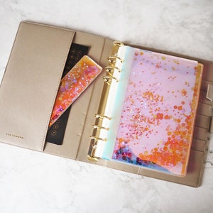 A5 Planner Shaker Dashboard, Holographic Vinyl Sequin Dashboard, A5 Planner Divider Insert, Sparkly Planner Insert, Glitter Stationery,